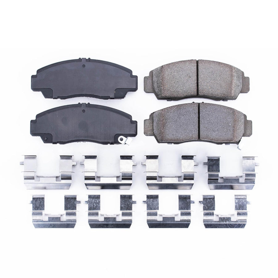 Power Stop Front Brake Kit For Acura CL 2001-03 |RL 1999-04 |CSX 2006-11 |TL 1999-08 |TSX 2004-10 |Accord 2003-11 - Ceramic Brake Pads With Installation Hardware, 17-787
