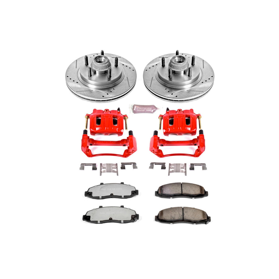 Power Stop Front KC1914A-36 Z36 Truck and Tow Brake Kit with Calipers For Ford F-150 2000-2003, Ford F-150 Heritage 2004, Lincoln Blackwood 2002 [Model Specific]