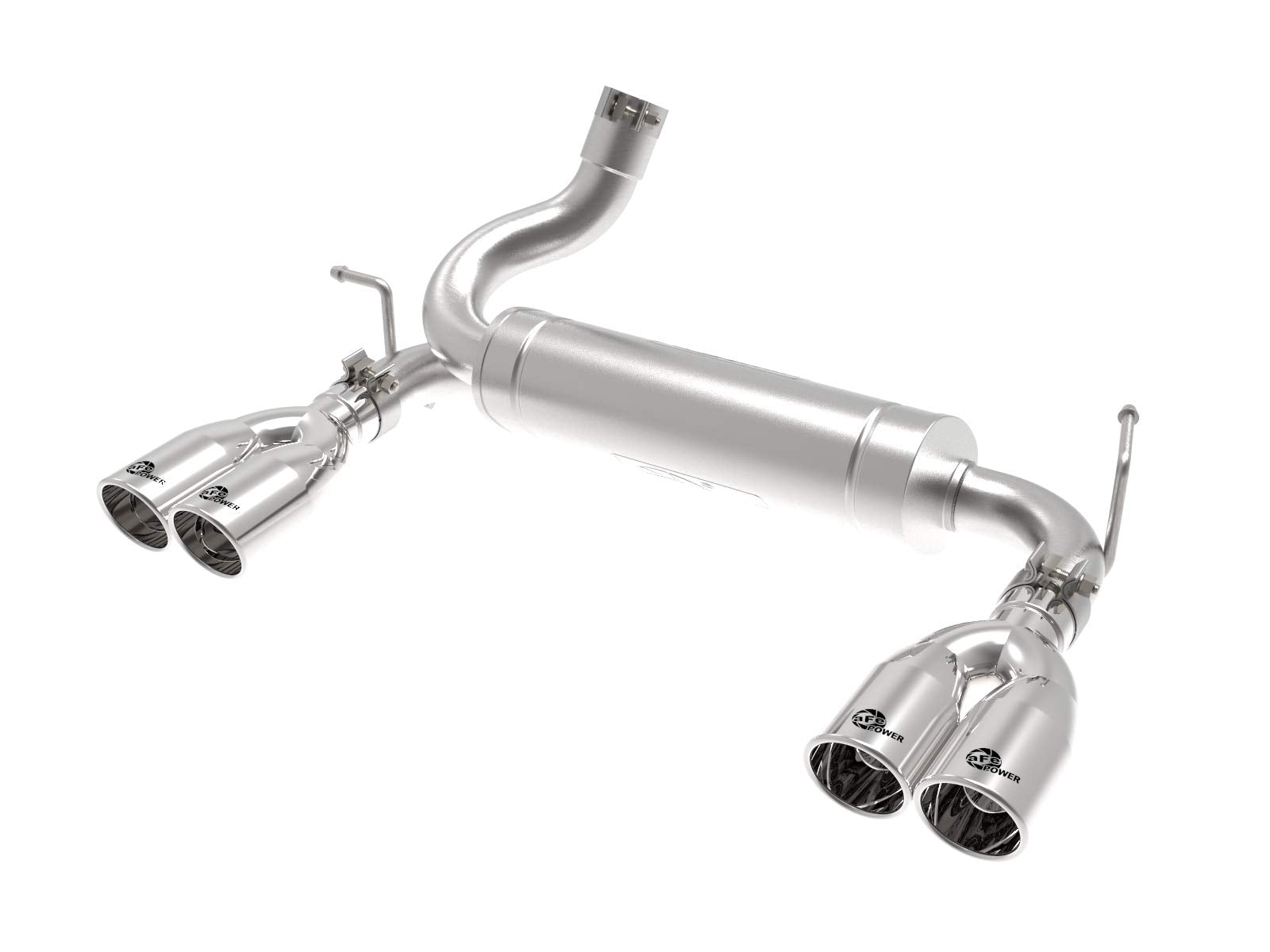 Rebel Series aFe Power 2-1/2 IN 409 Stainless Steel Axle-Back Exhaust System Polished