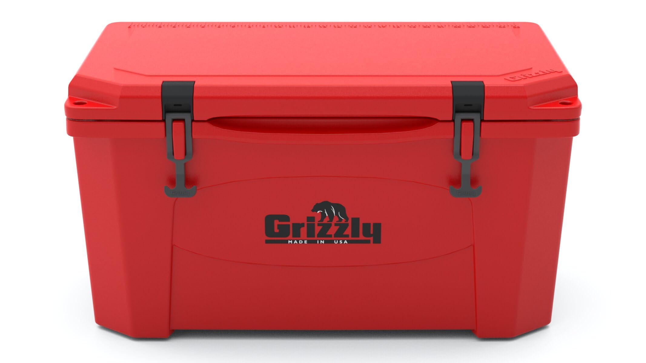 45 Cooler Grizzly | 45 qt Ice Chest Durable Rotomolded Insulated | Made in The USA | Warranty for Life | for Beach Boat Camping Fishing Hunting | G45 | Red