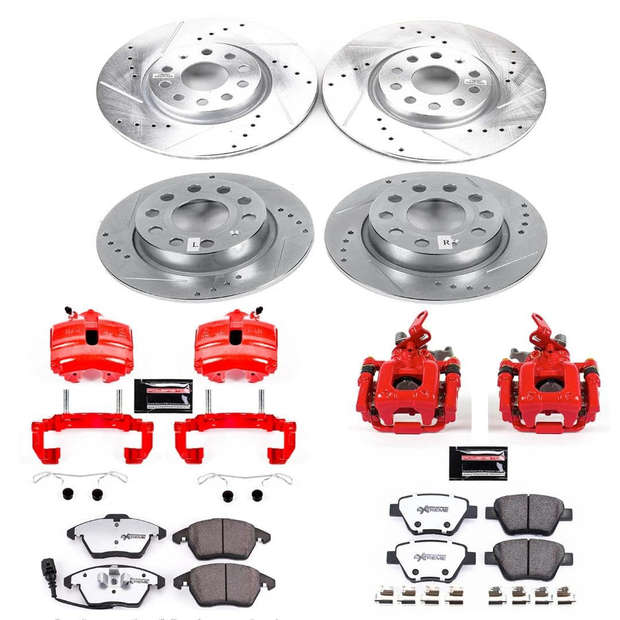 Power Stop Z26 KC7280-26 Front & Rear Brake Kit Volkswagen For Volkswagen Beetle 2013-2017, Volkswagen Jetta 2018 [Model Specific]