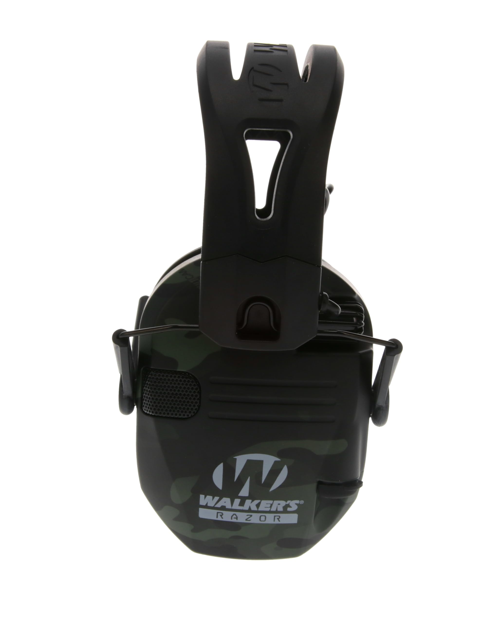 Multicam Grey Camo Walker's Razor Tacti-Grip Earmuffs, High Performance Silicone Composite Slip Free Headband- Natural Sound Clarity Full Dynamic Range 23 NRR, Multicam camo