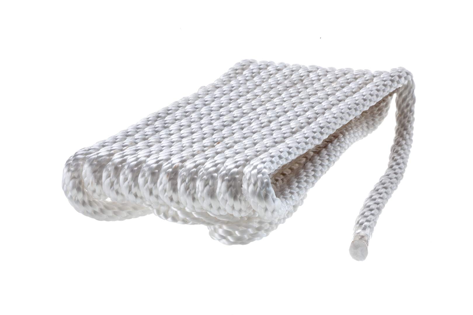 Solid-Braided Attwood 11737-7 MFP Dock Line, White, Multifilament Polypropylene, 3/8-Inch Thick, 15 Feet Long, Bare Ends