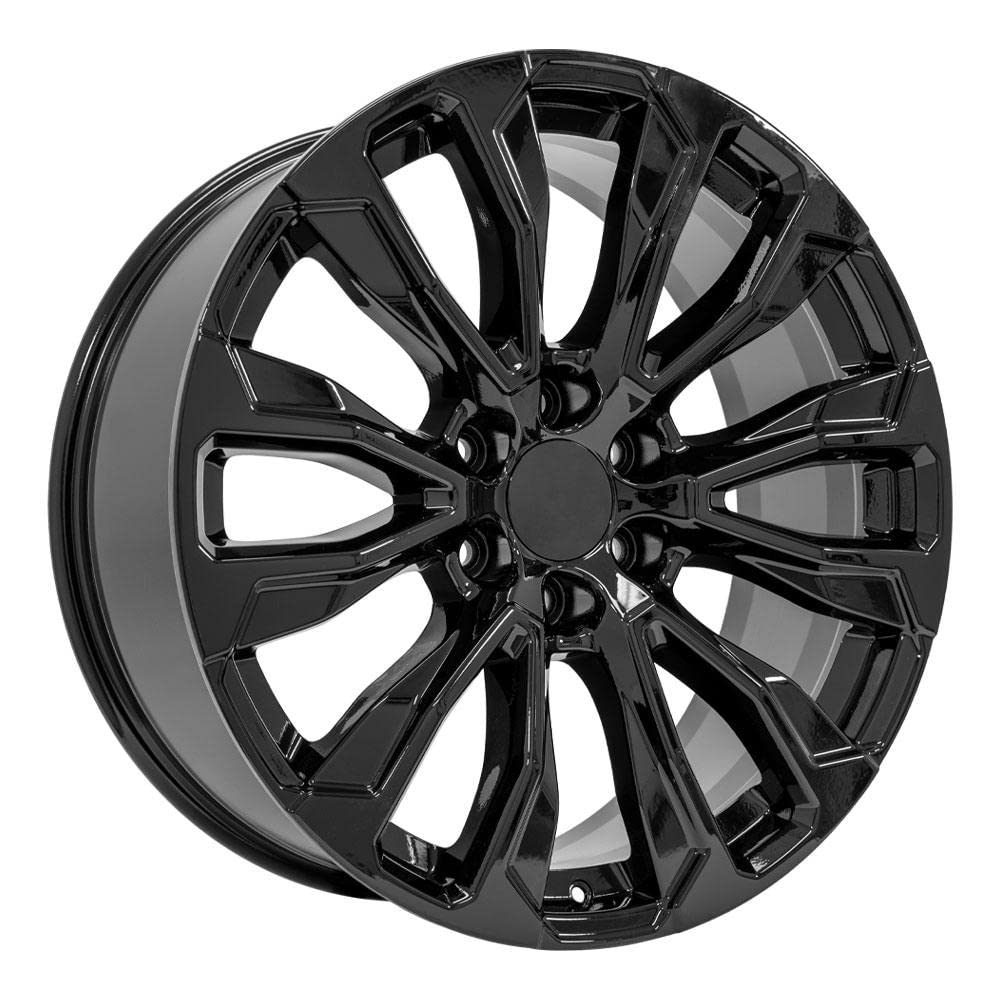 22 Inch OE Wheels CV30 Rim Fits Yukon Denali Style 6x139.7 22x9 Gloss Black - Hollander 14025 (1)
