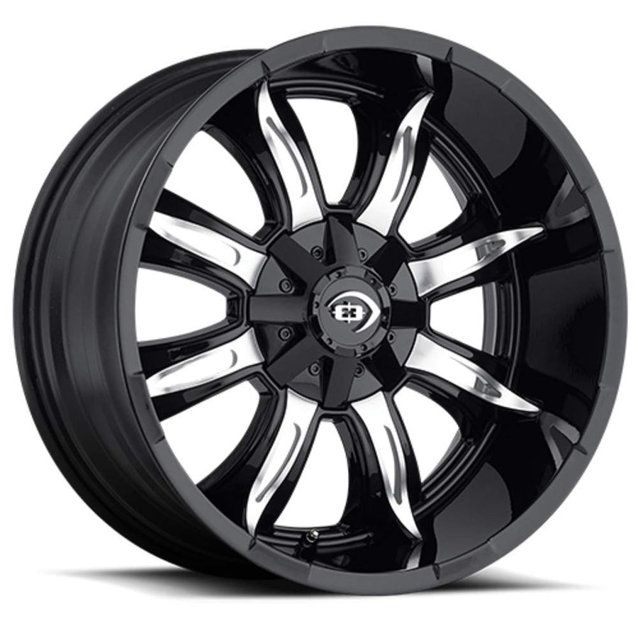 Gloss Black Machined Face Vision 423 Manic Wheel Finish (17 x 9. inches /6 x 139 mm, -12 mm Offset)
