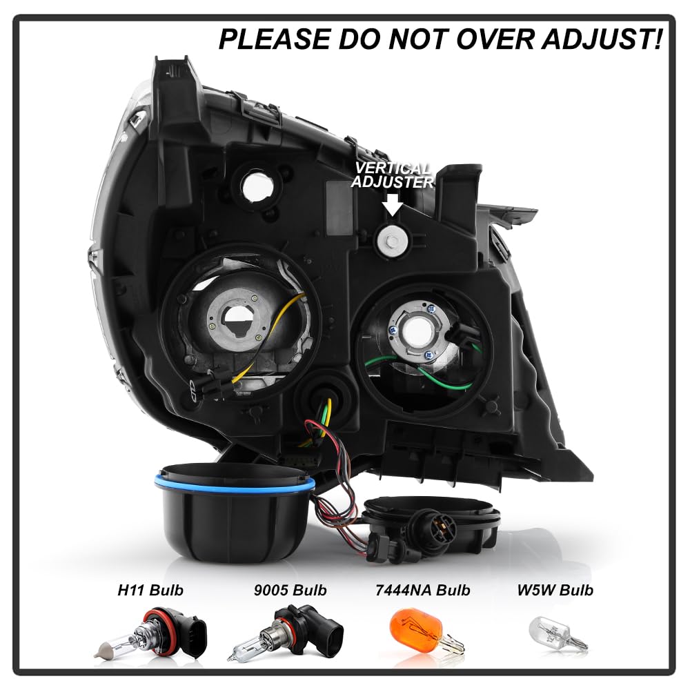 Chevy Equinox 2016-2017 Spyder (xTune) OEM Style Headlights - Left and Right - Low Beam-H11(Not Included) ; High Beam-9005(Not Included) ; Signal-7444NA(Not Included) -OE Chrome