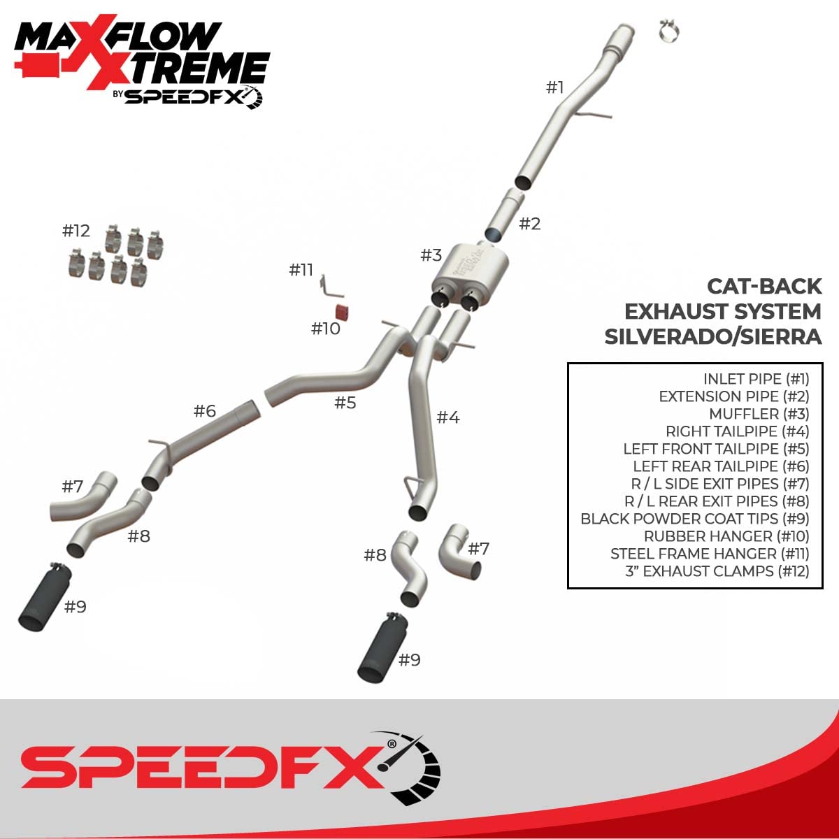 Silverado/Sierra MaxFlow Xtreme Cat Back Performance Exhaust System