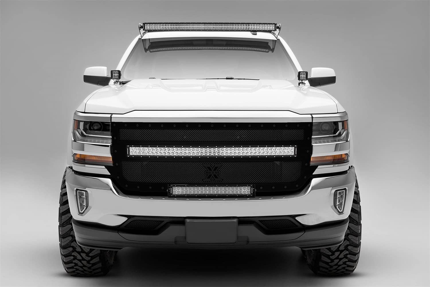 ZROADZ LED Mounting Bracket Front Roof - Compatible w/ 2014-2018 Chevrolet Silverado 1500 - to Mount (1) 50 Inch or Similar Style Straight LED Light Bar (Not Included) - PN #Z332181