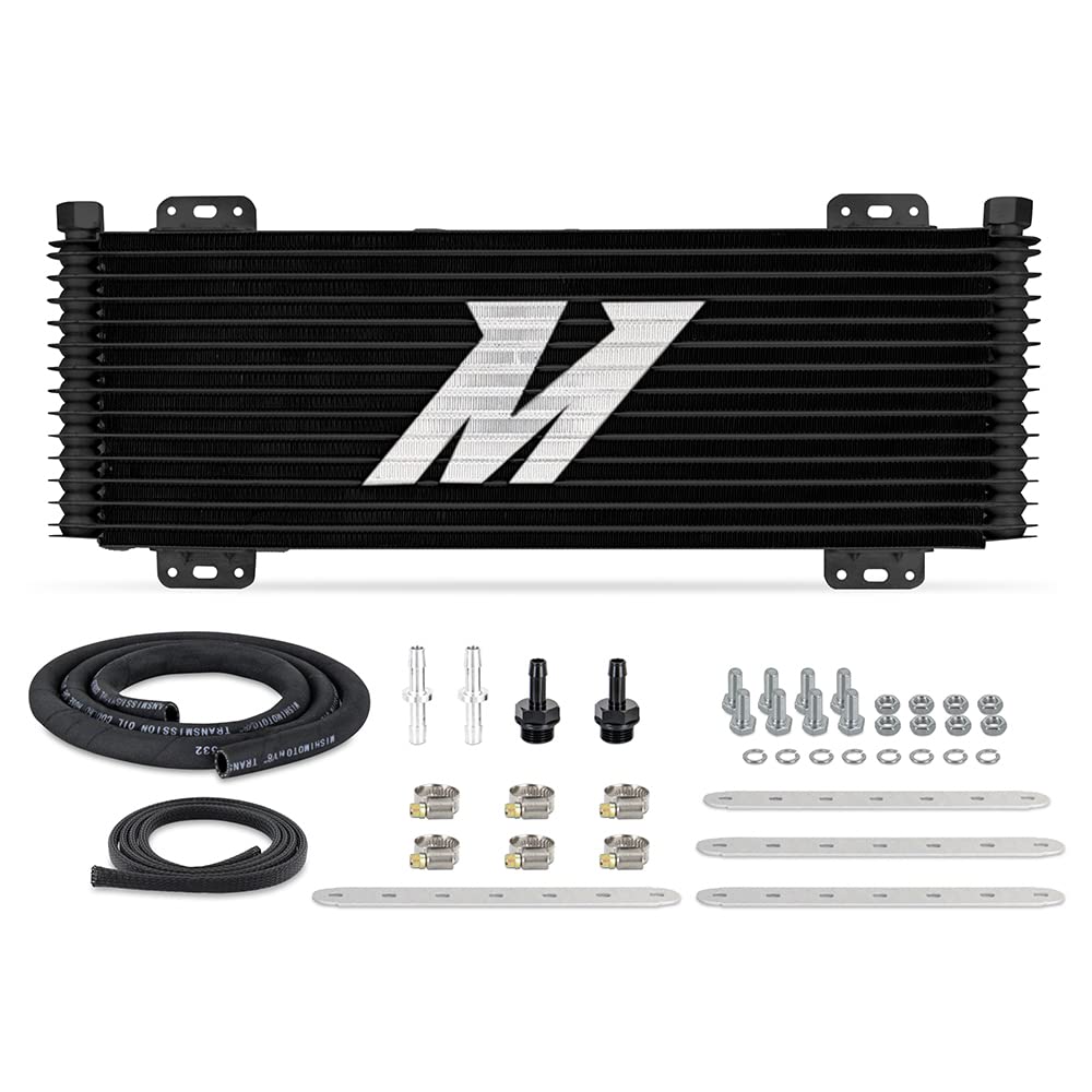 Mishimoto 13-Row Universal Stacked Plate Transmission Cooler, Powder Coated, 22.85-in X 7.10-in X 1.25-in Core