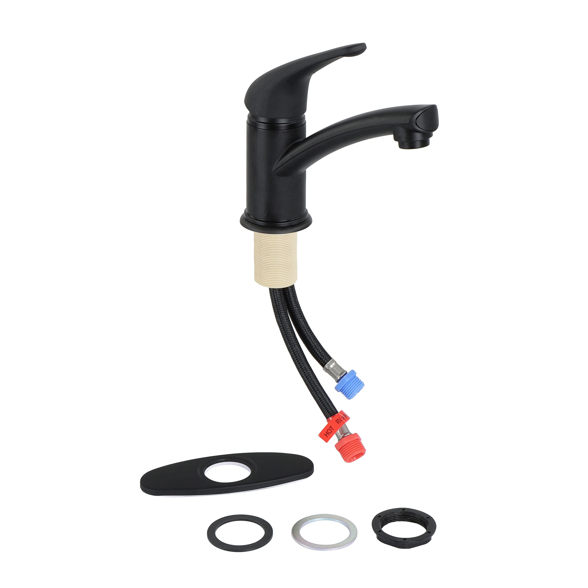 Empire Faucets Single Lever SL70LVRBMT-E Bathroom Faucet with Extended Roman Spout and Blade Handle - Black Matte