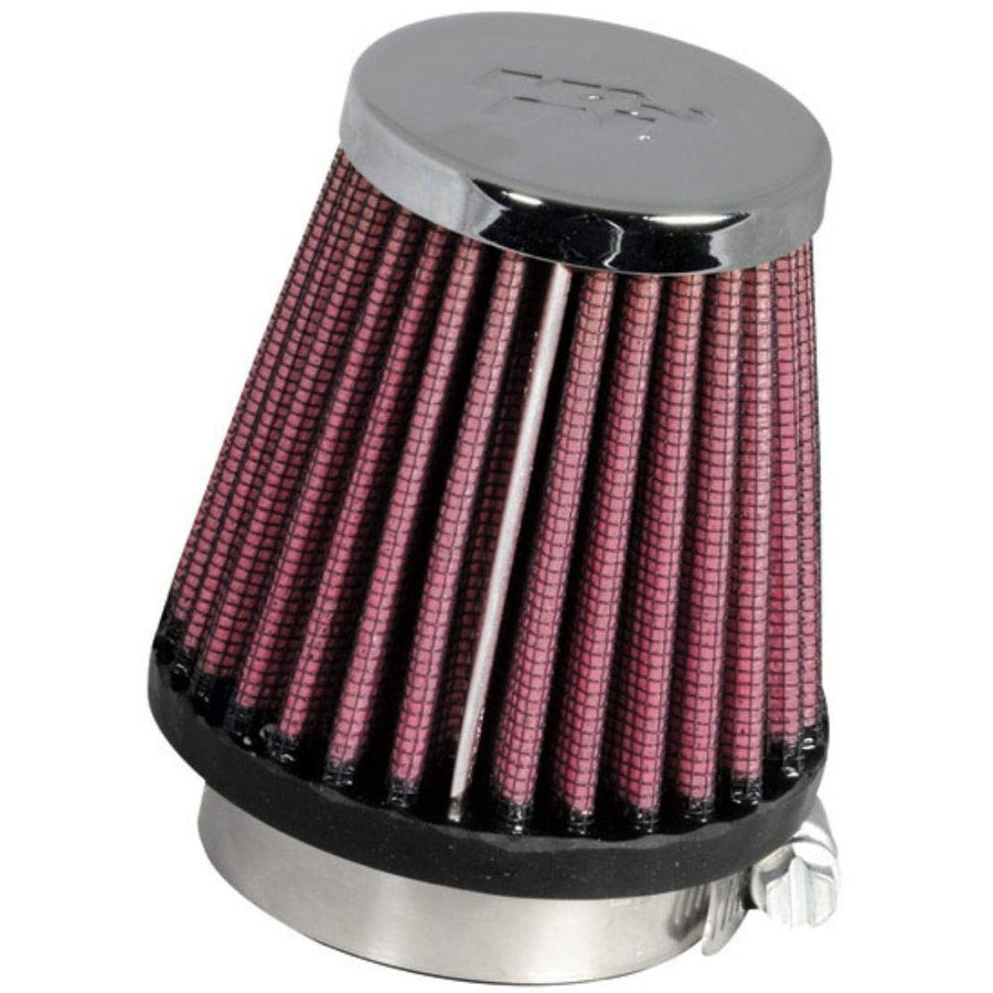 High-Flow K&N Original Lifetime Universal Clamp-On Air Filter: High Performance, Premium: Flange Diameter: 1.9375 In, Filter Height: 3 In, Flange Length: 0.625 In, Shape: Round Tapered, RC-1060