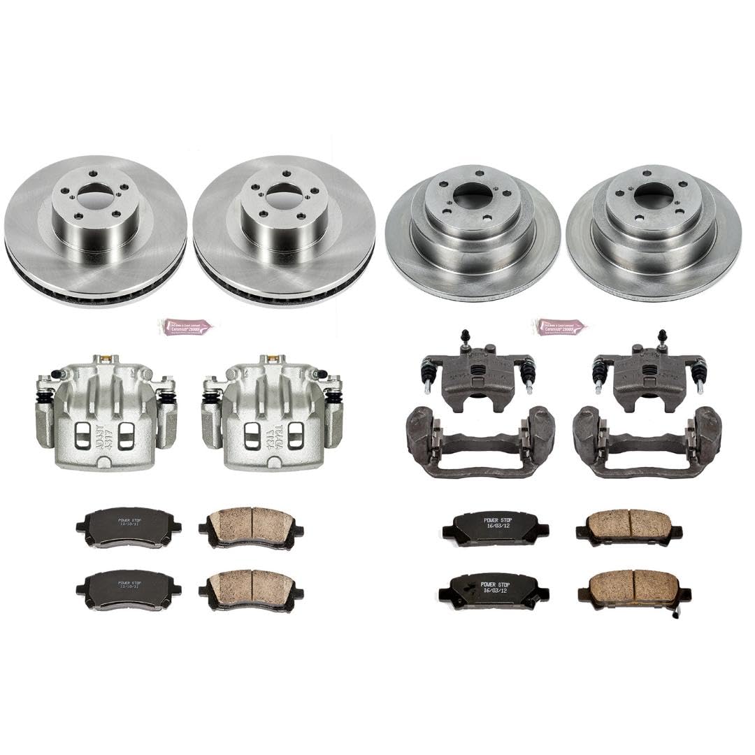 Power Stop KCOE2371 Stock Replacement Front and Rear Brake Kit (with Calipers) For Subaru Impreza 2002-2003 [Model Specific]