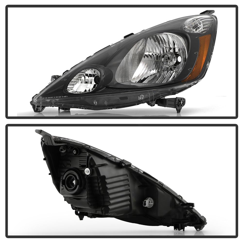 Honda Fit 09-14 Spyder (OE) Halogen Headlight - Iron Grey Housing OE Set