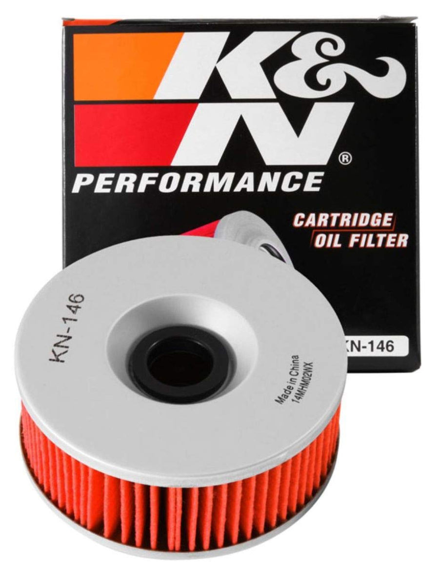K&N Oil Filter Motorcycle: High Performance, Premium, Designed to be used with Synthetic or Conventional Oils: Fits Select Yamaha Vehicles, KN-146