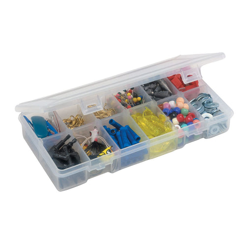 StowAway Plano 345500 6-12 Adjustable Compartment Box, 8-1/4"Lx 4-1/4"W x 1-3/8"H, Clear, Lot of 6