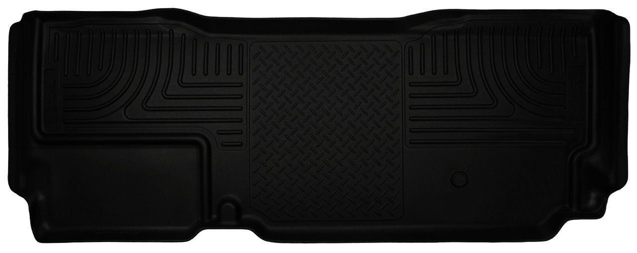 Weatherbeater Husky Liners Floor Mats | Fits 2011-2016 Ford F-250/F-350 SUPERCAB ONLY; 2011-2013 Ford F-450 SUPERCAB ONLY | 2nd Row, 1-pc Black - 19721