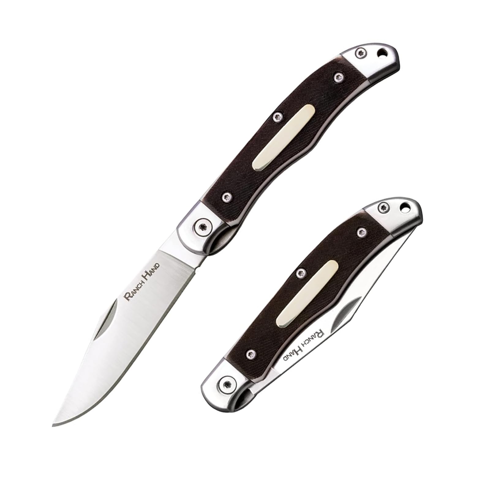 3" Cold Steel Ranch Hand SK-5 Razor-Sharp Blade 3.75" Faux Sawed Bone Handle Compact Pocket Versatile Folding Knife w/Liner Lock