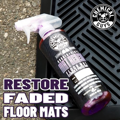 Chemical Guys Rubber and Vinyl Mat Renew Car Floor Cleaner & Protectant - Cleans & Restores Liners, Running Boards, Safe for Cars, Trucks, SUVs, and More - 16 oz