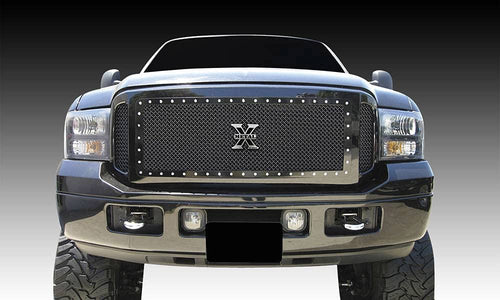 Large T-Rex 6715611 Mesh Steel Black Finish XMetal Grille Insert for Ford Super Duty Excursion