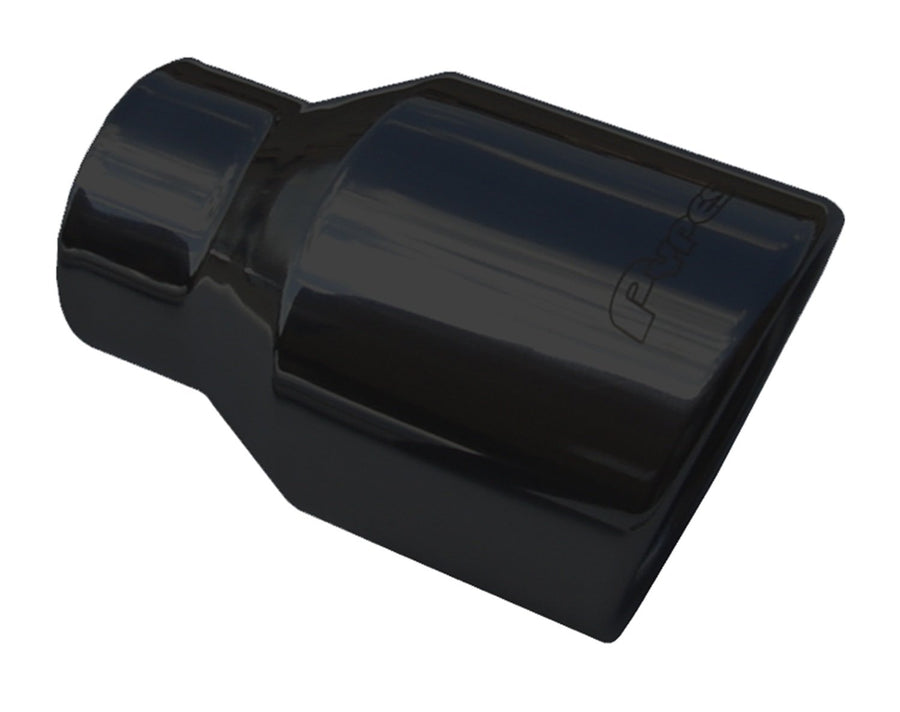 Pypes Exhaust Performance Tips 2.5" 4"X6" Rolled Edge Bl