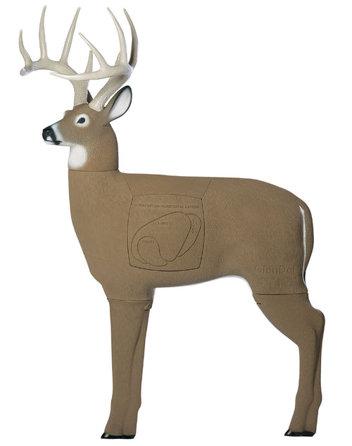 Crossbow GLENDEL Buck 3D Archery Deer Target with Replaceable Core, Life Size 200 Pounds, Brown