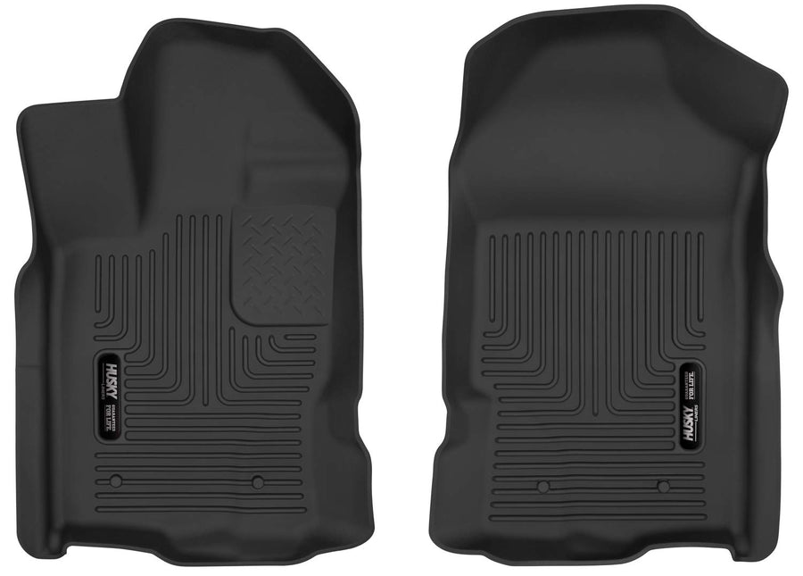 Husky Liners X-act Contour Floor Mats | 2019-2023 Ford Ranger SuperCrew & SuperCab Fits | Front Row, 2-pc Black - 54701