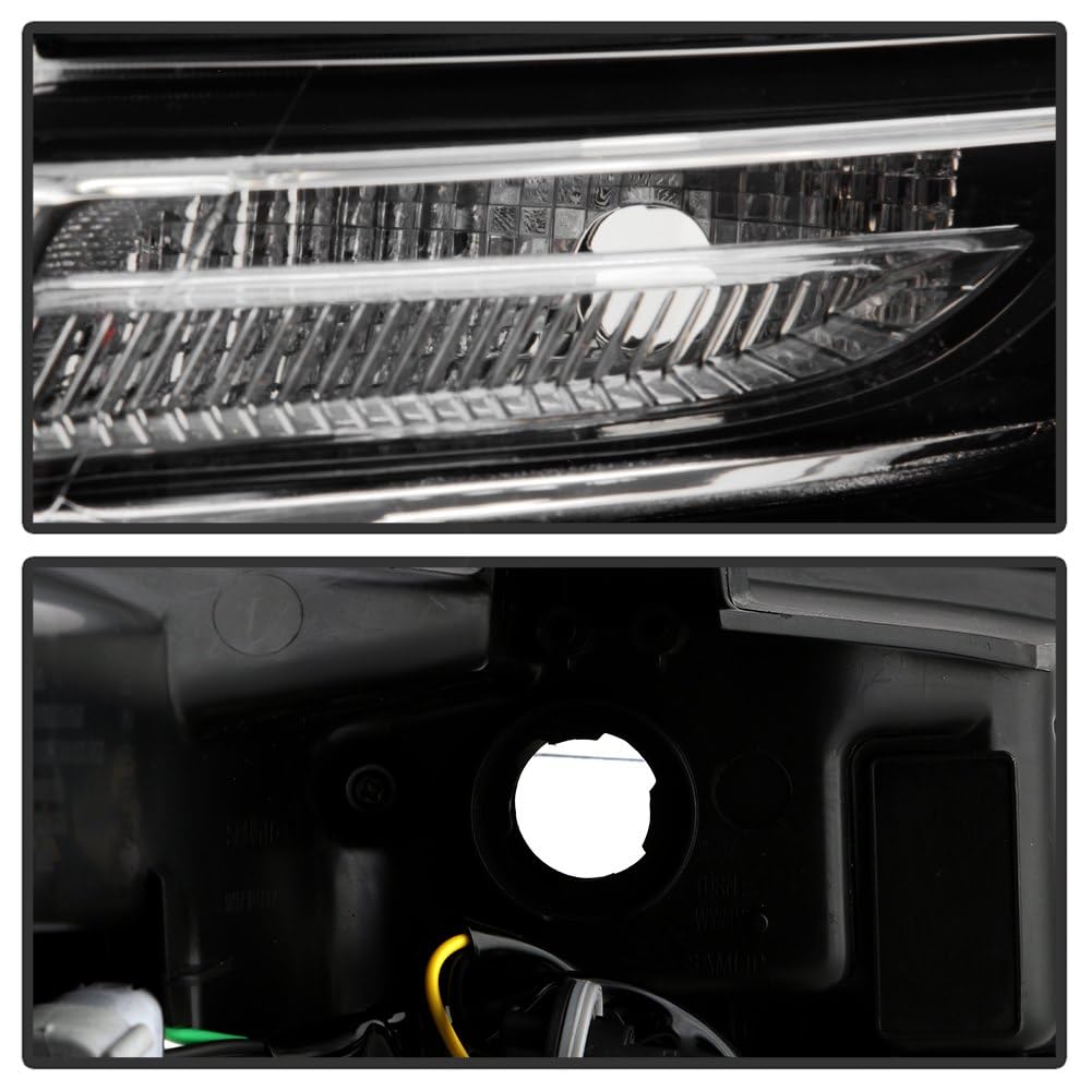 Chevy Trax Spyder (POE) Crystal (w/Adapter fit on Halogen Model) w/LED DRL Projector Headlight - Low Beam-HB3(Not Included) ; High Beam-HB3(Not Included) ; Signal-WY21W(Included) - OE Black