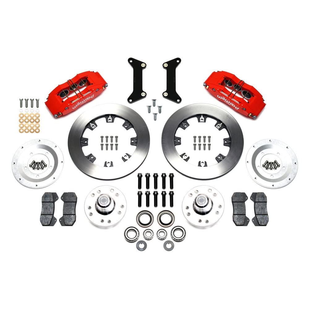 Front Hub Kit, DP6A 12.19", Drilled, Red