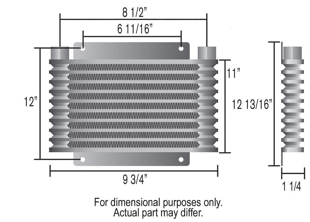Plate & Fin DERALE 13615 Trans Cooler Kit (1/2" NPT)