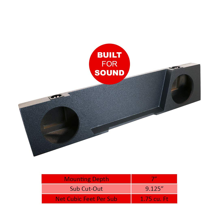 Bbox A144-10 Sealed Dual 10” Subwoofer Enclosure Fits 2014-2018 Chevrolet/GMC Silverado/Sierra Cab