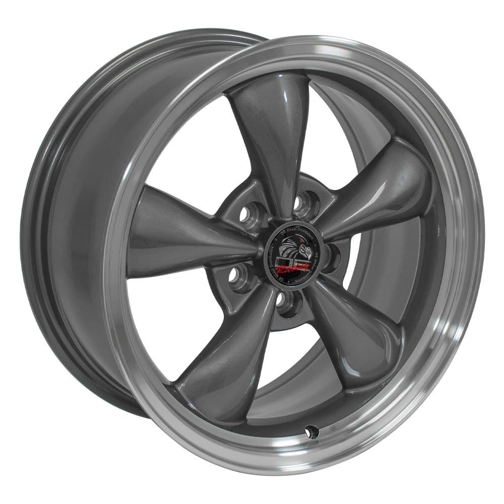 17 Inch OE Wheels FR01 Rim Fits Mustang Bullitt Style 5x114.3 17x8 Gloss Anthracite Machined Lip - Hollander 3448 (1)