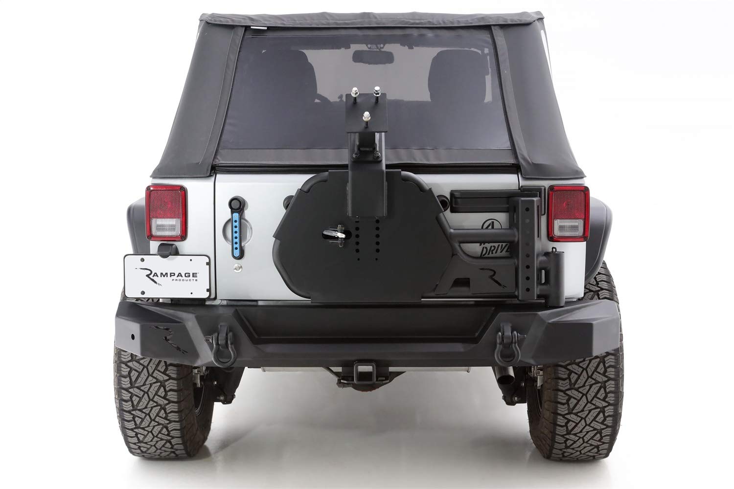 Rampage Trail Guard Bumper with Tire Carrier RAMPAGE PRODUCTS | Steel, Black | 9950919 | Fits 2007-2018 Jeep Wrangler JK Unlimited