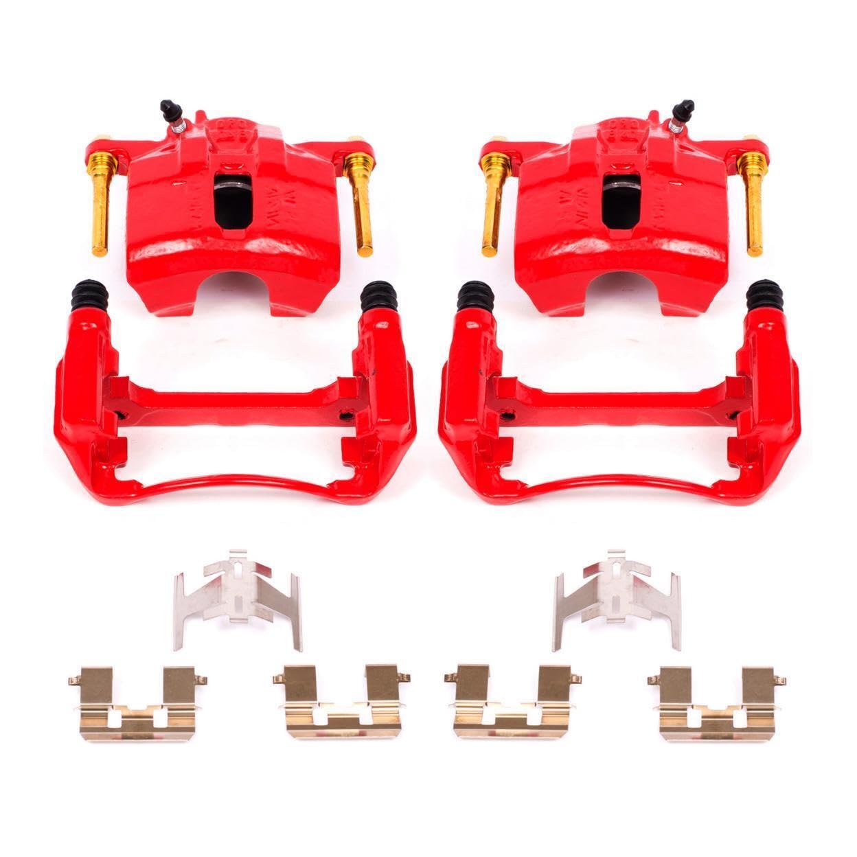 Power Stop Pair of High-Temp Red Powder Coated Front Calipers For Acura CL, Acura Integra, Acura TL, Acura Vigor, Accord, CR-V, Odyssey, Prelude, Oasis [Model Specific]