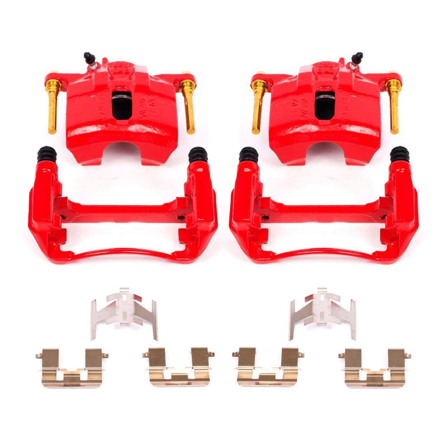 Power Stop Pair of High-Temp Red Powder Coated Front Calipers For Acura CL, Acura Integra, Acura TL, Acura Vigor, Accord, CR-V, Odyssey, Prelude, Oasis [Model Specific]