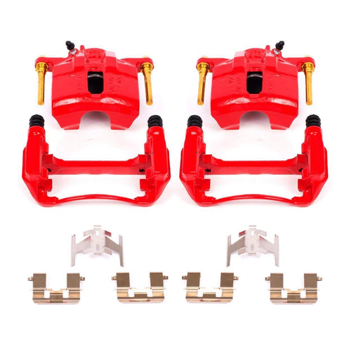 Power Stop Pair of High-Temp Red Powder Coated Front Calipers For Acura CL, Acura Integra, Acura TL, Acura Vigor, Accord, CR-V, Odyssey, Prelude, Oasis [Model Specific]