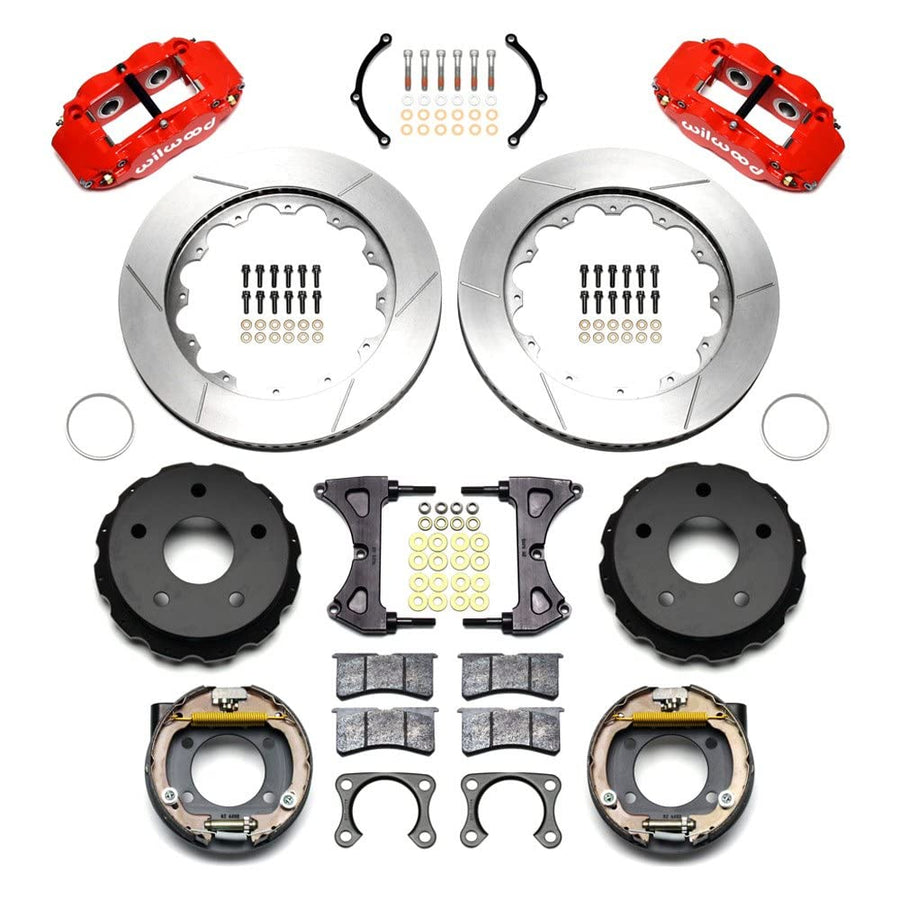 Rear P-Brk Kit, FNSL4R, 14.00", Red