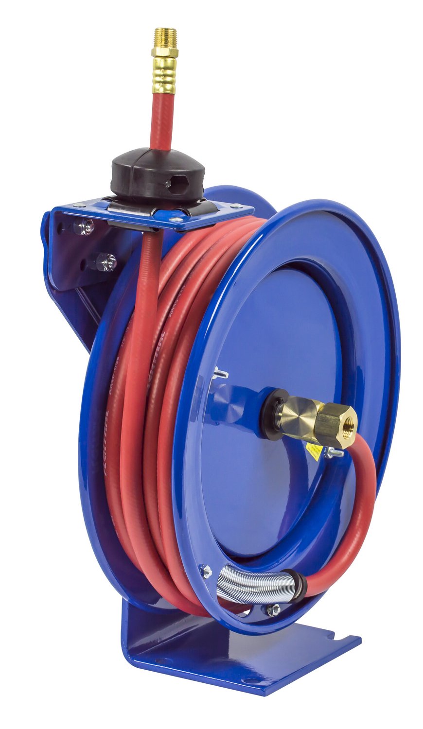 Low Pressure Coxreels P-LP-325 Retractable Air/Water Hose Reel: 3/8" I.D., 25' Hose Capacity, with hose, 300 PSI, Made in USA