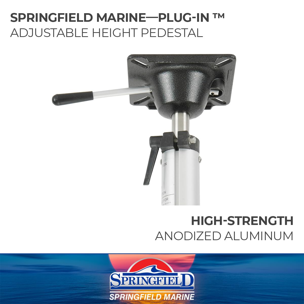 Plug-In Springfield 1300902 Power-Rise Air-Ride Pedestal - 22-1/4" - 28-3/4" Adjustment