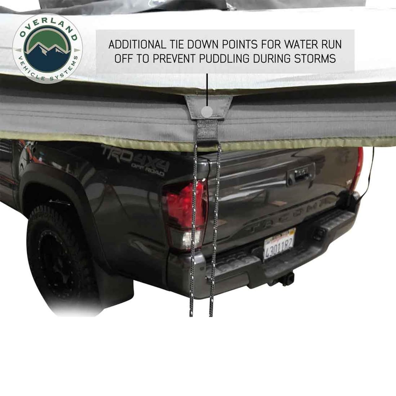 270° OVS HD Nomadic Awning Drive Size— 129 sq ft, Pole-Free, Waterproof Ripstop, Dark Grey Color, 4-Year Warranty - 19519907