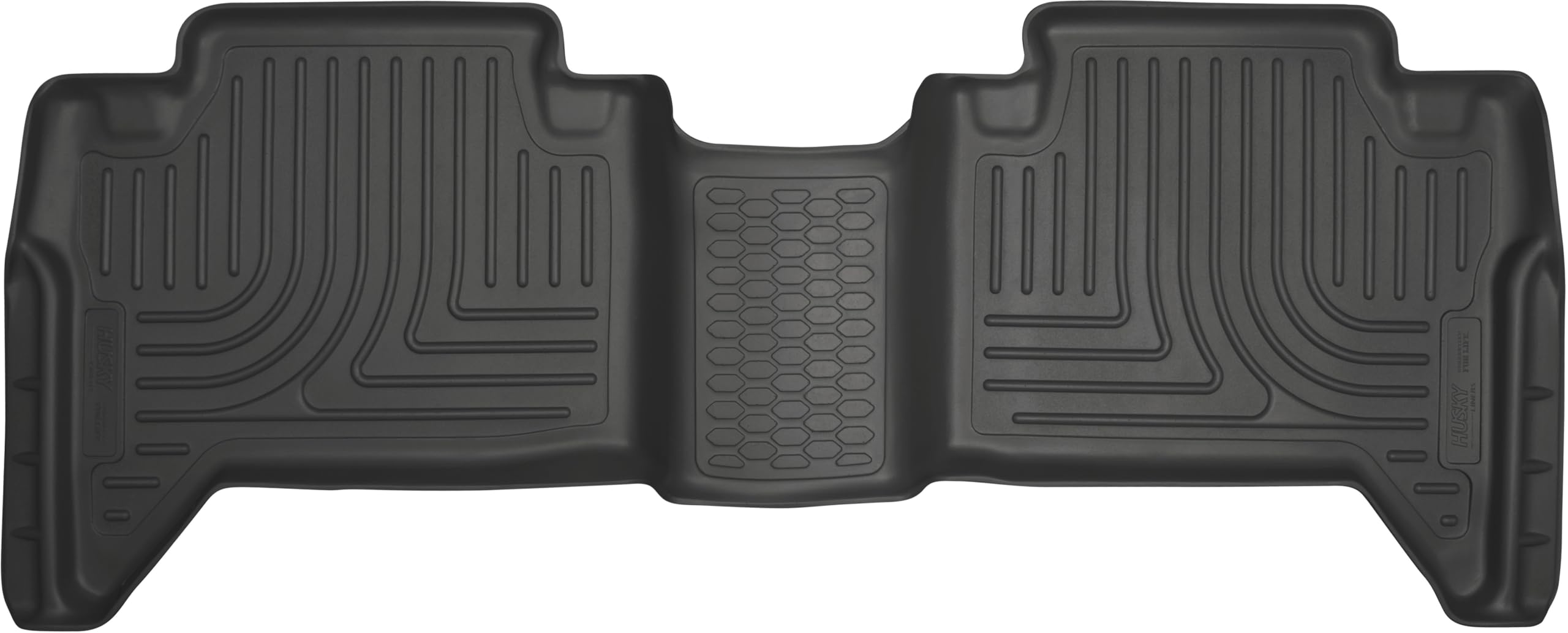 Husky Liners Floor Mats Weatherbeater | Fits 2005-2015 Toyota Tacoma, Double CAB ONLY | 2nd Row, 1-pc Black - 19641