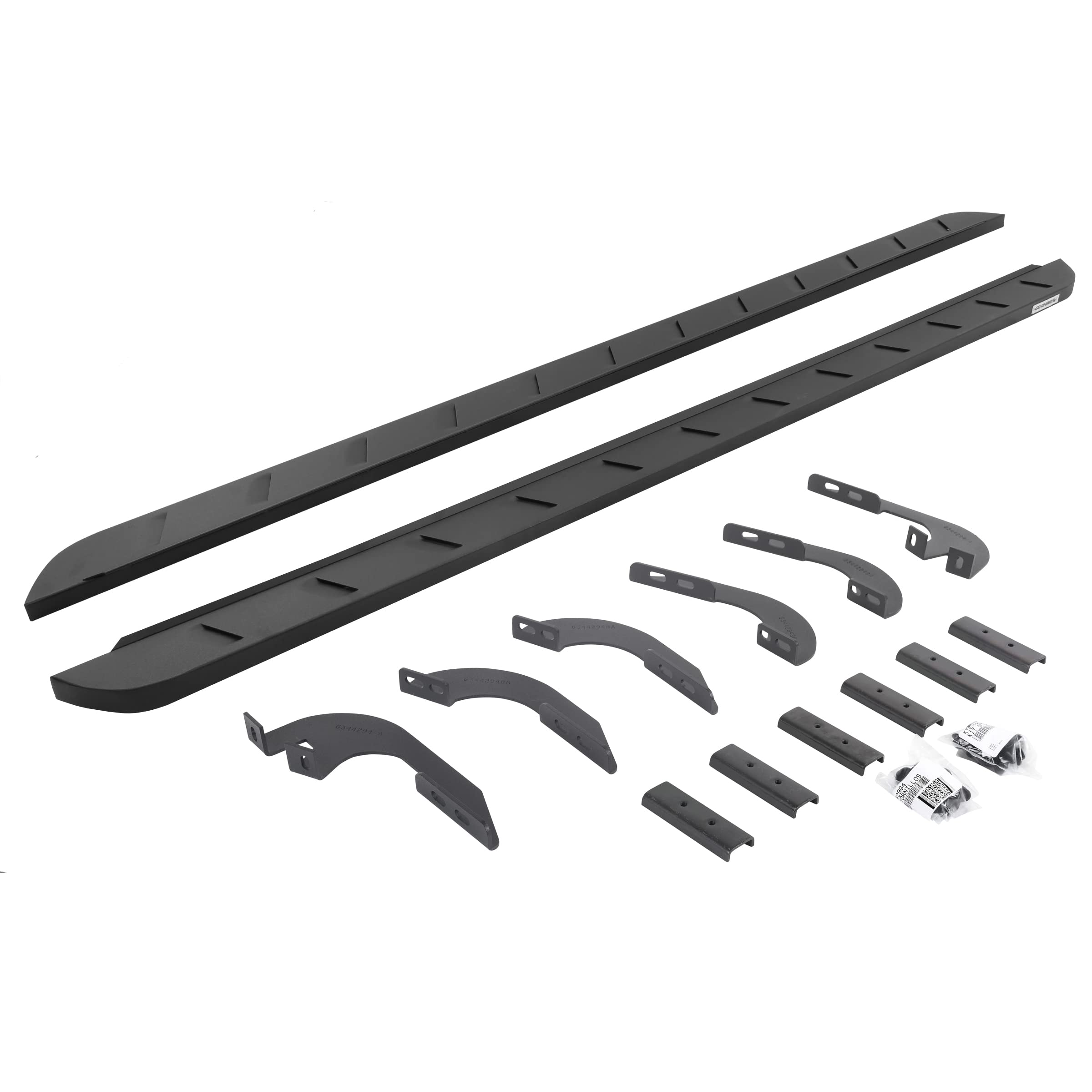 Go Rhino RB10 Running Boards & Slim Brackets | Cab Length, Galvanized Steel, Textured Black | 63443280SPC | Fits 2024 Toyota Tacoma Double Cab