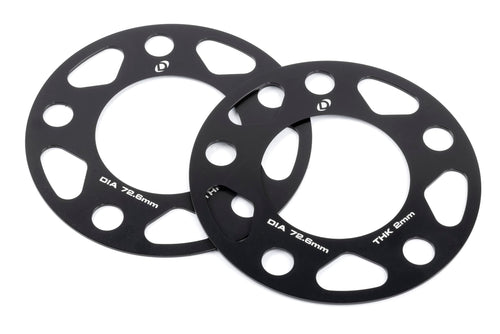 Dinan Wheel Spacers D210-2032 5x120 Bolt Circle - 72.6mm Center Bore - 2mm Thick - Pair