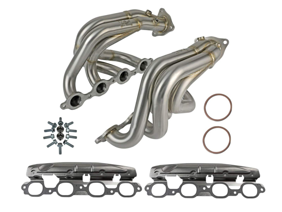 48-34148-H aFe Power Twisted Steel Header for 2020 Chevrolet Corvette (C8), 304 Stainless Steel