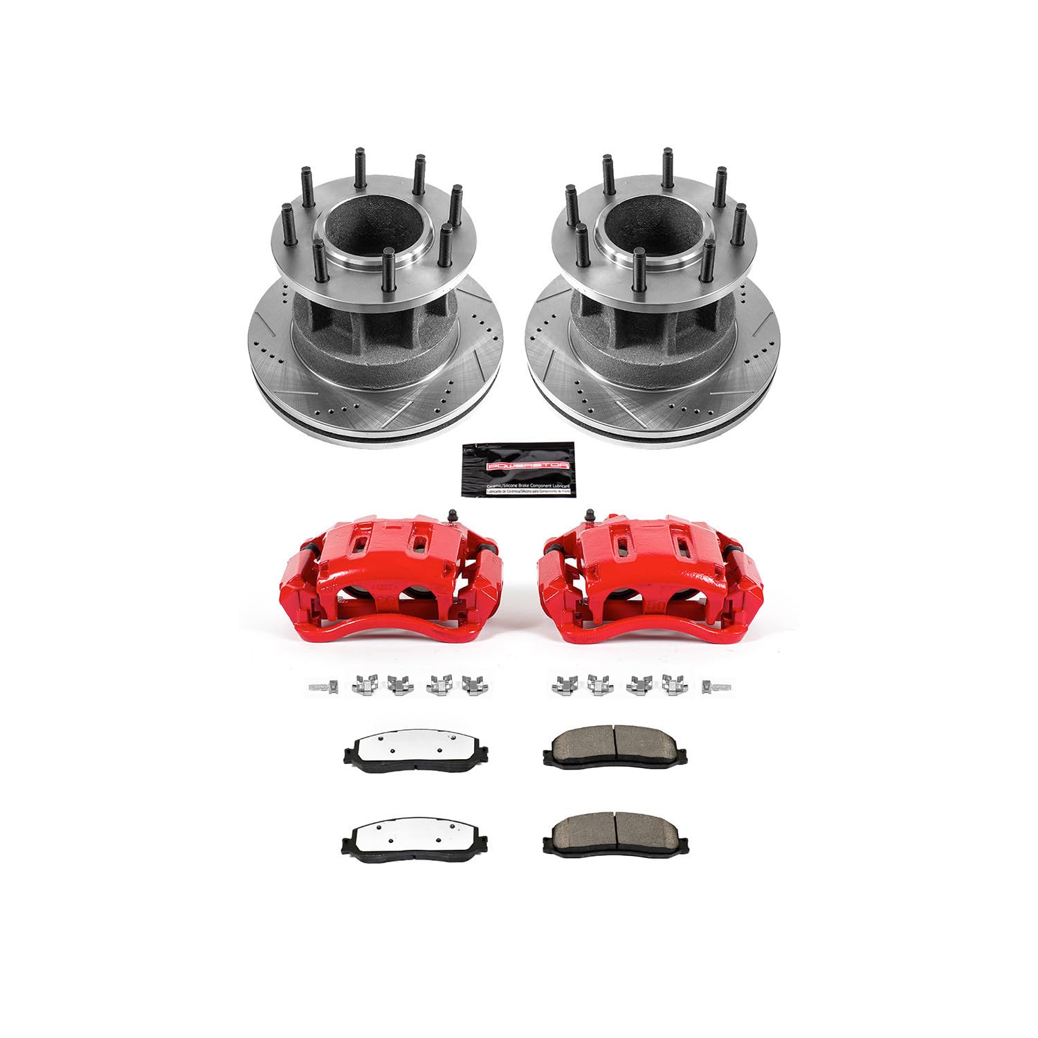 Brake Kit Power Stop KC6526-36 with Caliper (Front Truck and Tow), 1 Pack For Ford F-350 Super Duty 2012 [Model Specific]