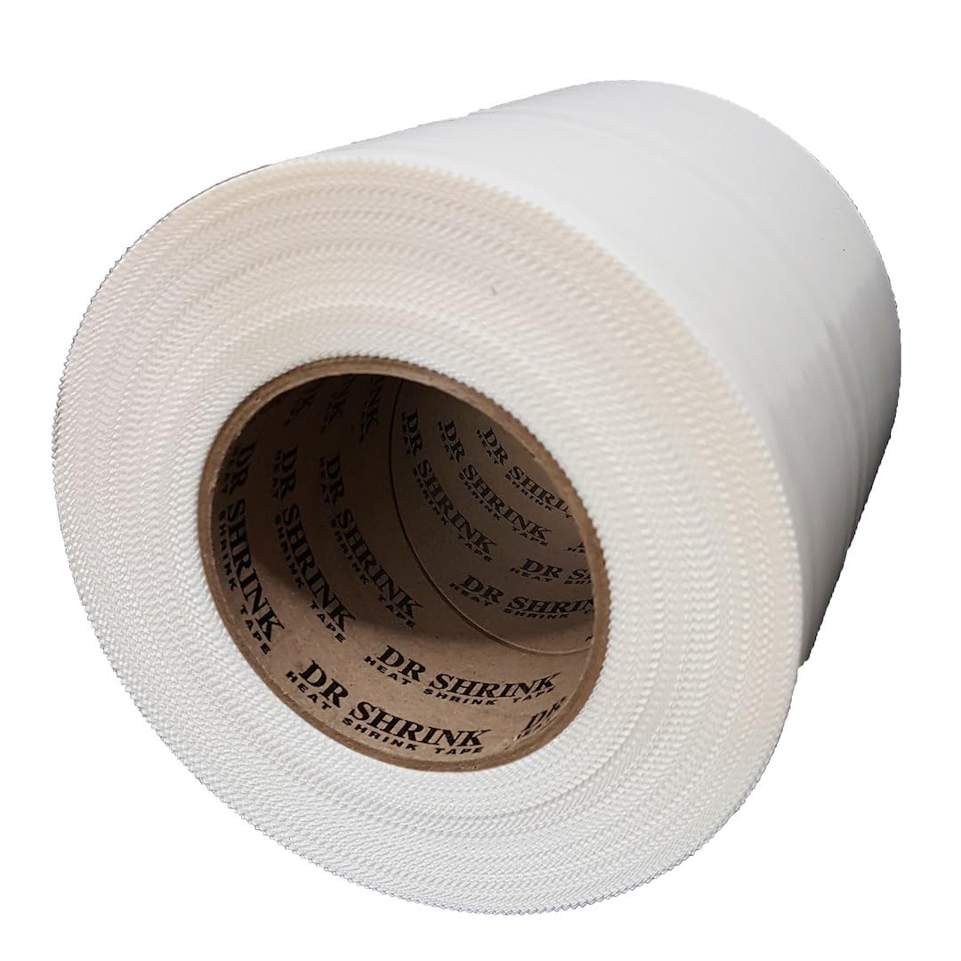 Dr. Shrink 6 in. x 180 ft. Pinked Heat Shrink Tape, White