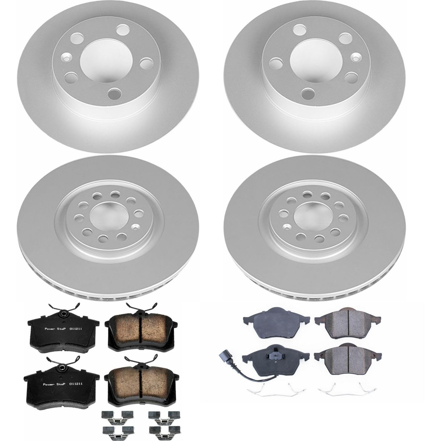 Power Stop Z23 Evolution Geomet Coated Brake Kit Front and Rear For Audi TT 2000-2006 [Model Specific]