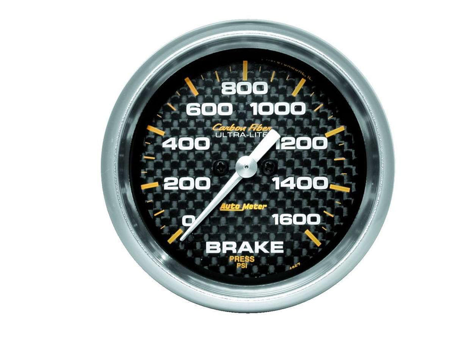 Carbon Fiber Auto Meter 4867 Electric Brake Pressure Gauge