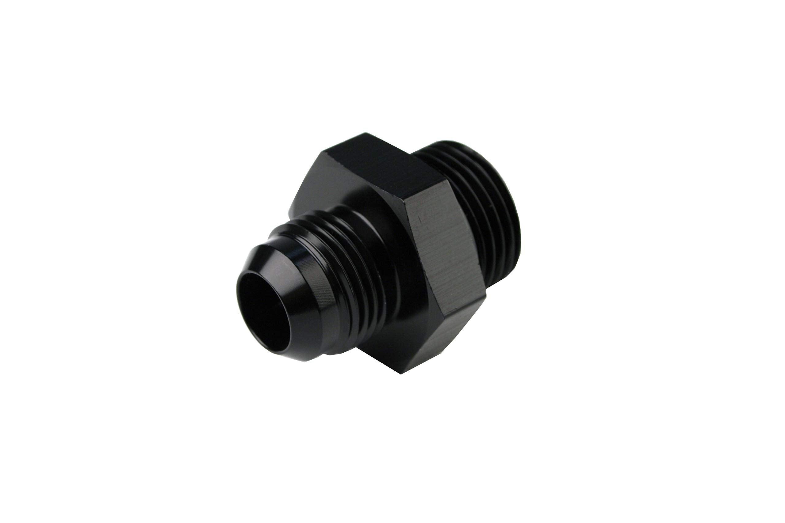 AN-10 O-ring Boss/AN-08 Male Flare Reducer Fitting, Black Aeromotive 15610