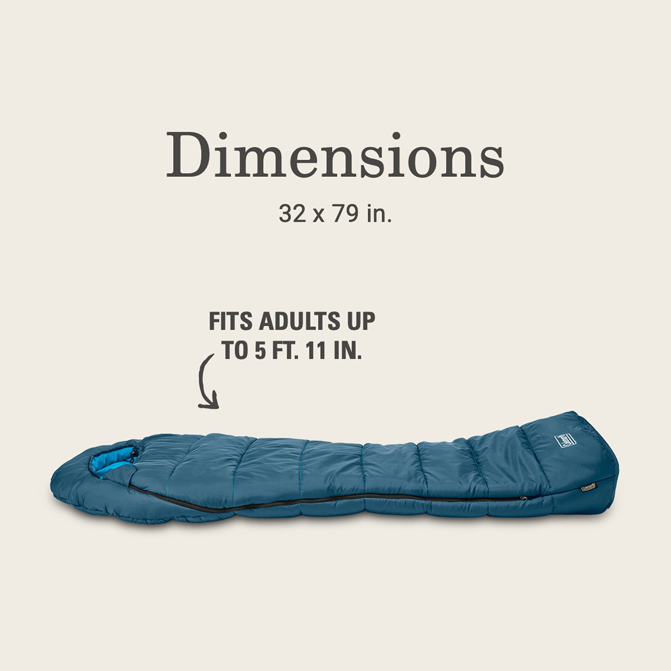 Tidelands 30° Coleman Mummy Sleeping Bag for Adults