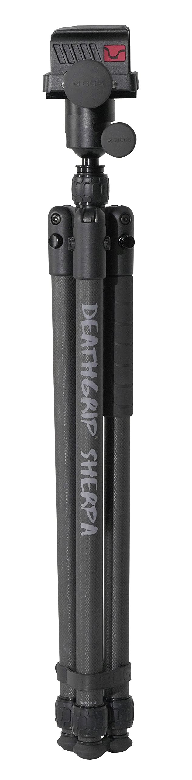 DeathGrip BOG Sherpa Carbon Fiber Tripod with Heavy Duty Construction, 360 Degree Ball Head, Quick-Release Arca-Swiss Mount System, and Optics Plate for Hunting, Shooting, Glassing, and Outdoors